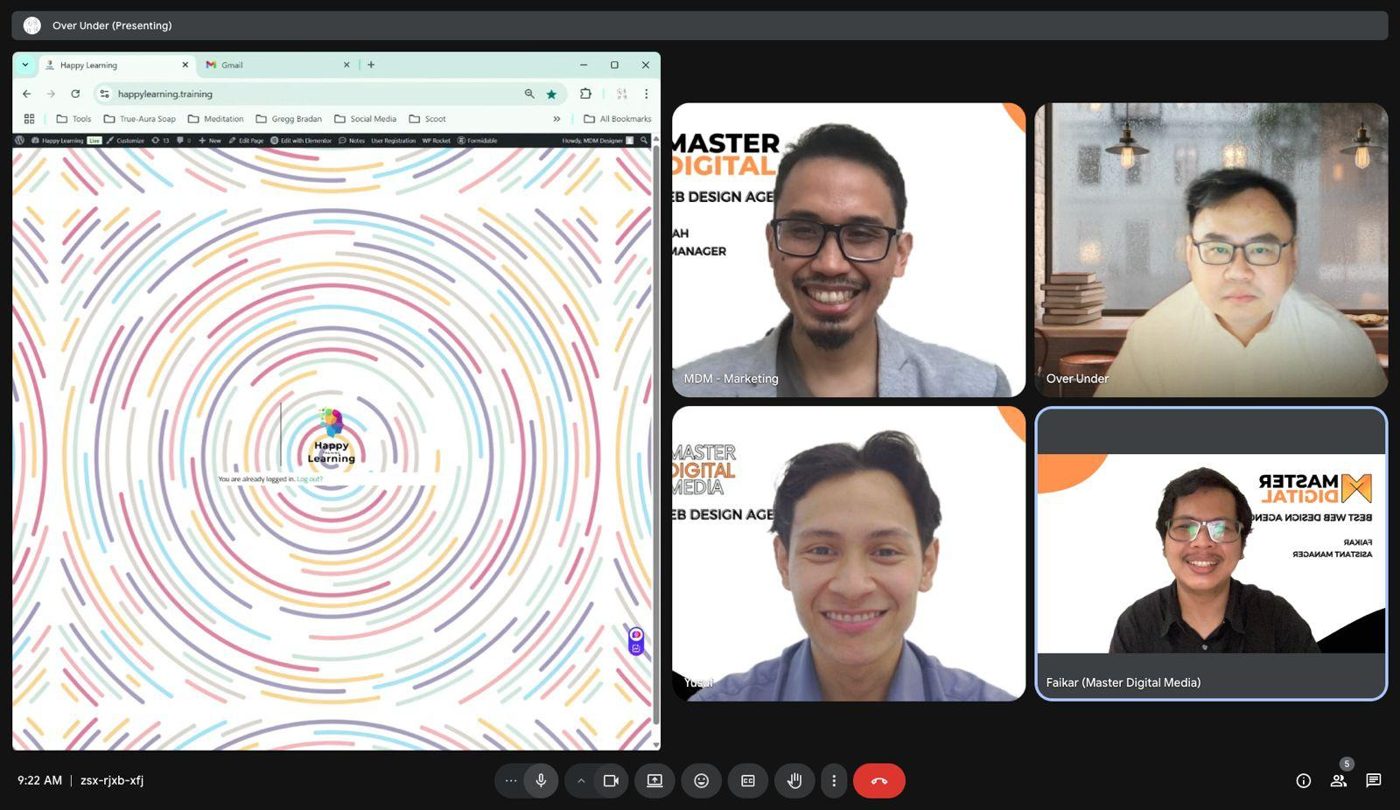 Master Digital team in an online client meeting